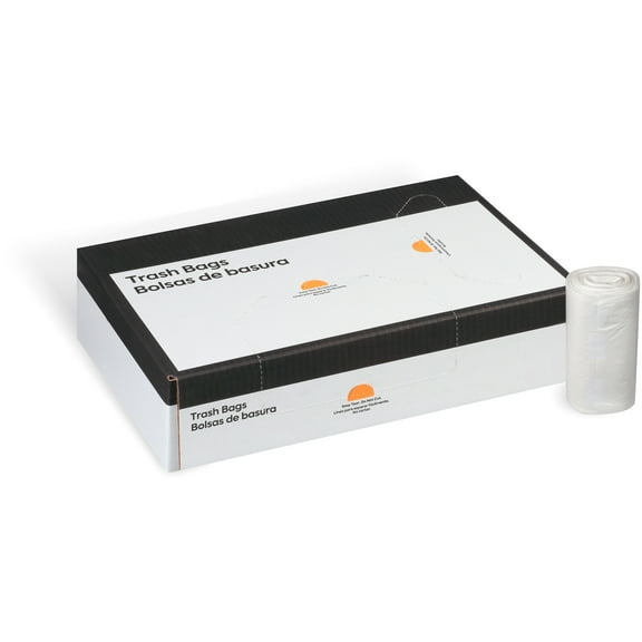 HITOUCH BUSINESS SERVICES 30 Gal. Trash Bags High Density 8 Mic. Natural 25 Bags/Roll 20 Rolls