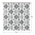 thumbnail image 5 of Pawprints Argyle Shower Curtain 72"x72" ,Bathroom Decorative Shower Curtains Set with 12 Hooks,Modern Waterproof Washable Shower Curtain, 5 of 6