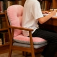 thumbnail image 3 of Sedentary Cushion with Backrest Integrated Design for Dormitory and Home Use Thickened Seat Pillow for Relaxation and Support Durable Polyester Construction, 3 of 5