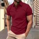thumbnail image 1 of pstuiky Camisas de manga corta para hombre, Camiseta informal de manga corta con cuello redondo y solapa de color liso para hombre camisas casuales para hombre s, 1 of 4