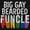 Black, variant on Big Gay Bearded Funcle Uncle Rainbow Men's Big & Tall Graphic Hoodie Brisco Brands 3X