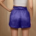 thumbnail image 4 of Fmbrln Womens Sequin Shiny Wide Leg Shorts Summer Casual Holiday Beach Shorts Elastic Waist Drawstring Shorts with Pockets, 4 of 8