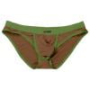 KHONTS Men's Soft Underwear Low Rise Brief Underpants U Convex Pouch Space Module Funny Lingerie Coffee L