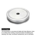 thumbnail image 4 of 80 Teeth 8mm Bore Timing Pulley, Aluminium Synchronous Wheel Silver with M5 Screw for 3D Printer Bel, 4 of 5