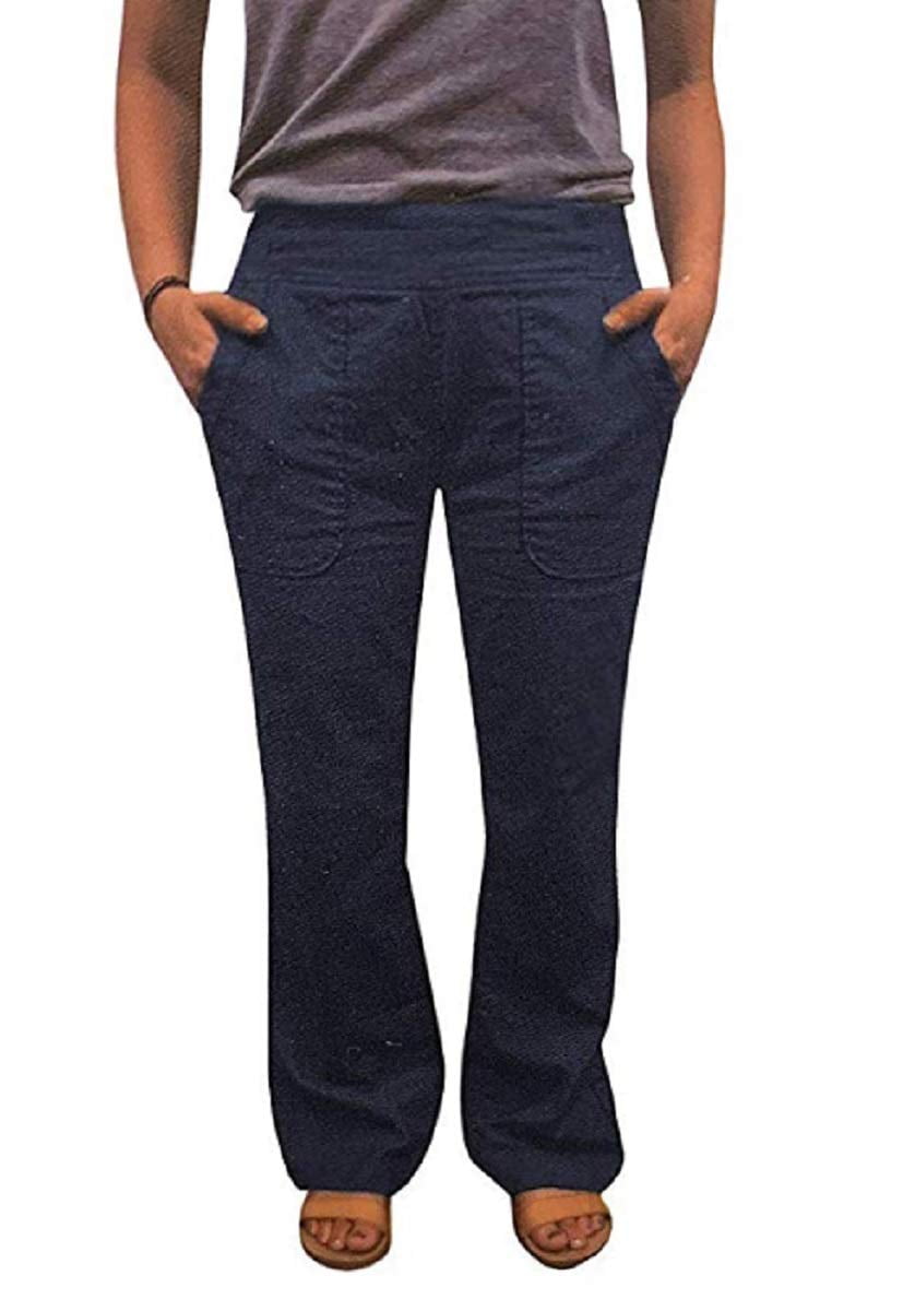 Wahine Blue Wahine Blue Women's Pull On Stretch Band Pants, Navy