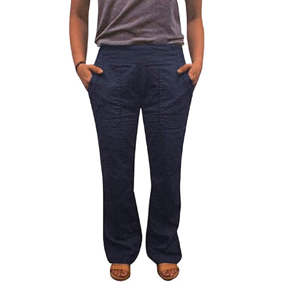 navy blue pull on pants
