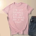 thumbnail image 4 of Jacenvly 2024 new plus size womens clothes Fashion Women's Casual T-Shirt Funny Letter Printed Short Sleeve Tees breathable round neck blouse t-shirts womens summer Pink, 4 of 4