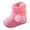 Z1-Pink, variant on Kid's Girls Shearling Sheepskin Boot - Warm Easy On Winter Boot Brown for Size 11.5
