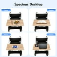 thumbnail image 3 of Universal Removable Wooden Wheelchair Tray,Detachable Table Accessory for Eating, Writing & Reading,Fits Adult Wheelchairs with Steel Tube Support, 3 of 13