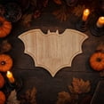 thumbnail image 6 of Halloween Wooden Bats Tray Serving Platter, Khaki Wood Decorative Snack and Candy Holder, Gothic Party Table Centerpiece Home Kitchen Decor, 6 of 6