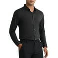 thumbnail image 4 of INSPIRE CHIC Men's Long Sleeve Button Down Solid Color Business Formal Dress Shirt S Black, 4 of 4