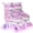 Pink, variant on MammyGol Adjustable Kids Roller Skates for Girls or Boys, Underwater Landscapes Quad Skates with All Light Up Wheels for Indoor Outdoor Sports Purple(Medium size 1-4)
