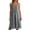 Dark Gray, variant on Women's Cotton Spaghetti Strap Midi Dresses Adjustable Summer SunDresses Casual Boho Ruffle Dresses for Beach Vacation Outings