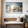 thumbnail image 3 of Elephant Stock Yoga Polar Bear Wall Art - Horizontal Canvas Wall Art - Living Room Wall Decor - Animal Canvas - White And Beige Decor - 48" x 32", 3 of 8