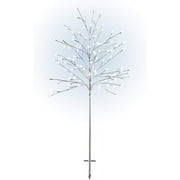Alpine Corporation 58"H Indoor/Outdoor Frosty Christmas Snowflake Tree with LED Lights