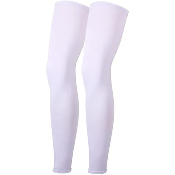 One Pair Compression Full Length Leg Sleeve for Men Women, Running, Basketball