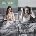 thumbnail image 5 of Luxury  Tencel & Viscose from  Cooling Sheet Set,Silky Soft Lyocell Sheets with Deep Pocket,  & Breathable Bedding with Pillowcases(Gray,California ), 5 of 6