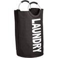 thumbnail image 1 of Bolsa de lavandería de tela Oxford, bolsa de almacenamiento de ropa sucia, bolsa de almacenamiento plegable de gran tamaño, color negro, 1 of 4