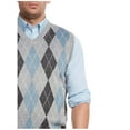 thumbnail image 2 of True Rock Men's Argyle V-Neck Sweater Vest (Heather Gray/Blk/Blue, X-Large), 2 of 4