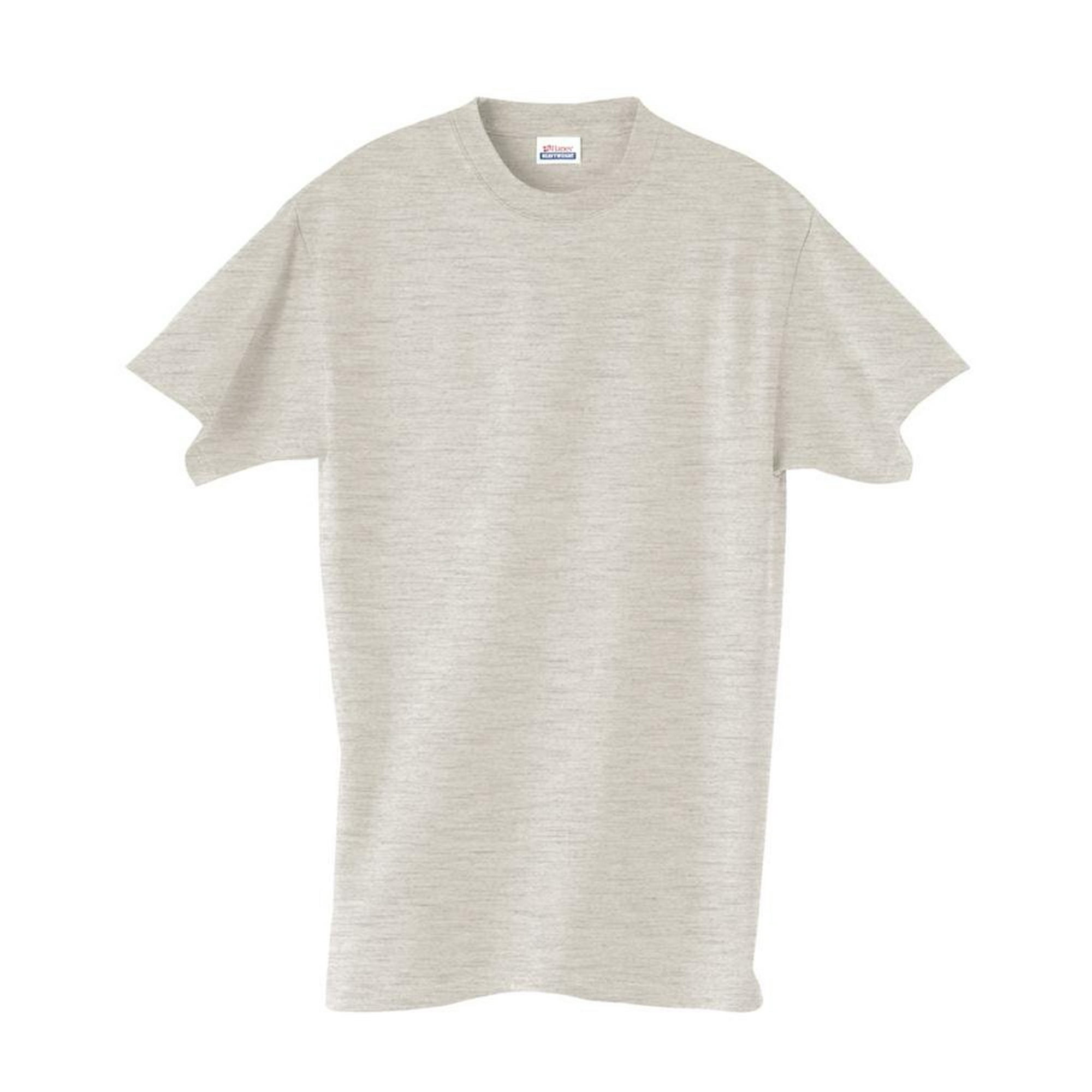 Hanes Men's Heavyweight Short Sleeve T-Shirt - 5.2 Oz ComfortSoft Cotton, Preshrunk, Ash Gray, Size 2XL