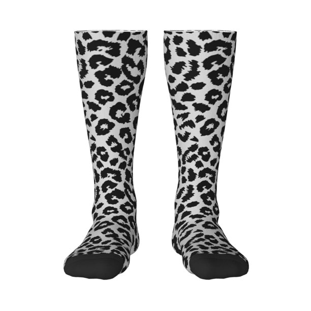 Fotbe Similar To Leopard Print Calcetas Divertidas Estampadas para Hombre y Mujer, Calcetas de Algodón hasta la Rodilla para Caminar, Correr, Enfermería y Embarazo