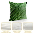 thumbnail image 4 of Chilfamy Green Palm Leaf Pillow Covers Decorative Tropical Jungle Banana Leaves Throw Pillow Covers  Square Cushion Cover for Home Sofa Couch 24x24in, 4 of 5