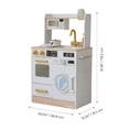 thumbnail image 5 of Teamson Kids Little Chef Lake Tahoe Wooden Play Kitchen with Washing Machine, Oven, Microwave & Storage, White, 5 of 16