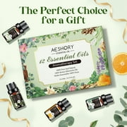 Aeshory Essential Oils Set for Diffuser, Humidifier, Aromatherapy, Massage, Soap, Candle Making (12 Pack/5mL)