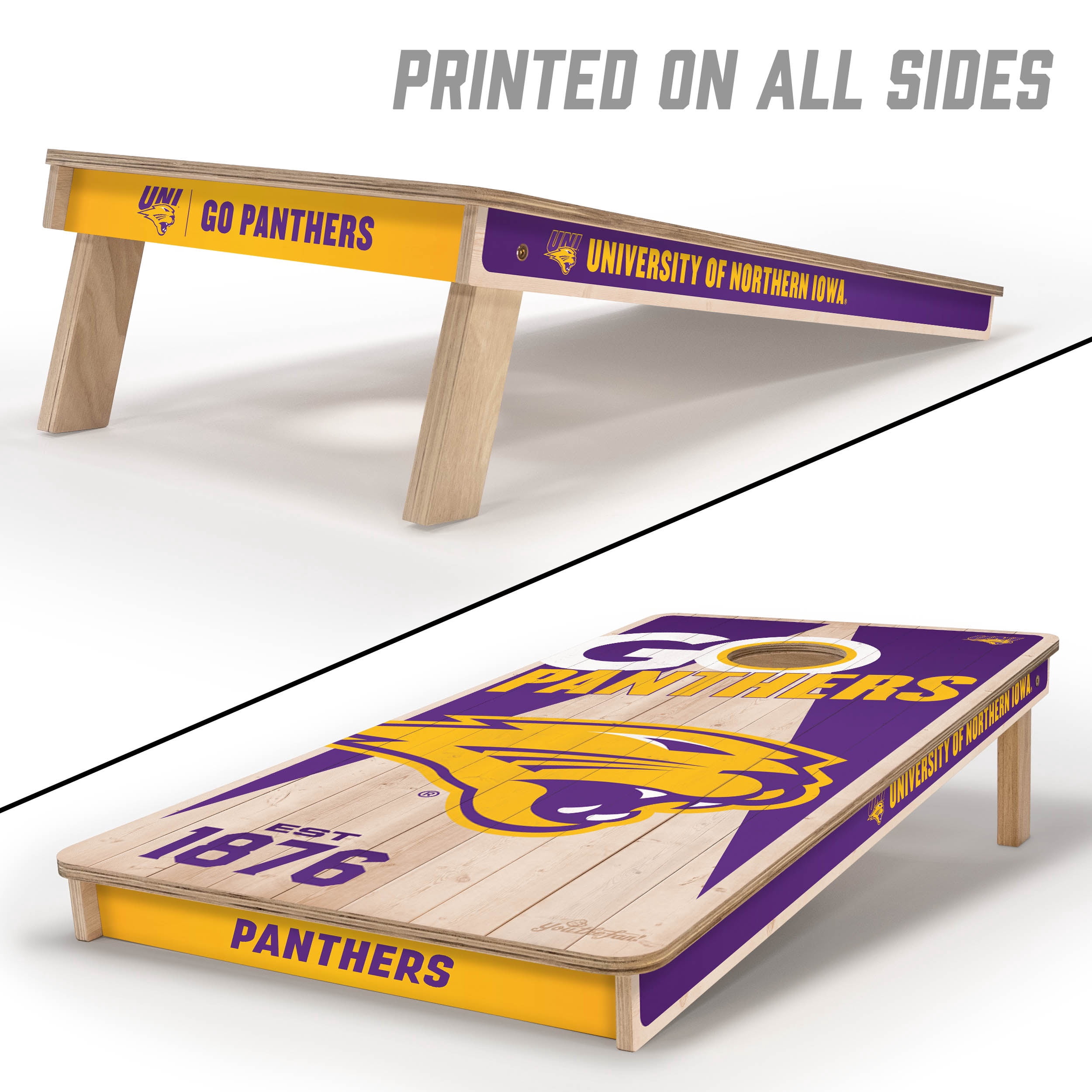YouTheFan NCAA Northern Iowa Panthers 2' x 4' Cornhole Game No Bags