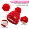 thumbnail image 2 of REDESS Unisex Kids Winter Beanie Hat, Gloves and Scarf Set, Acrylic, Red, 3-9 Years, 2 of 5