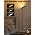thumbnail image 3 of Lámpara de pie JOOFO de 175 cm LED regulable con control remoto 30 W 2800 lm, 3 of 8