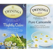 Assorted Twinings Nightly Calm Herbal and Pure Camomile Tea. Includes Our Exclusive HolanDeli Chocolate Mints.