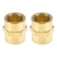 thumbnail image 1 of Accesorios de tubería de latón Unique Bargains 1/2"NPT adaptador de fundición hembra roscado recto 2 Pcs, 1 of 7