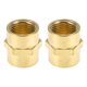 thumbnail image 1 of Accesorios de tubería de latón Unique Bargains 1/2"NPT adaptador de fundición hembra roscado recto 2 Pcs, 1 of 7