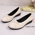 thumbnail image 4 of Miluxas Women's Bow Ballet Flats Slip-On Round Toe Bowknot Ballerina Flat Elegant Dress Comfort Casual Daily Spring Summer Shoes Beige 6(37), 4 of 9
