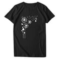thumbnail image 1 of T-shirt Blouse à Manches Courtes à Col Rond Imprimé pour Femmes Grande Taille, 1 of 7
