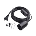 thumbnail image 2 of Cable de extensión para lámpara colgante, para bombilla de 60 W con base E26, accesorios de iluminación para granja, garaje, enchufe estadounidense. Cable de 18 m, 2 of 8