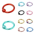 thumbnail image 2 of GKNET Nose Ring Hoop Stainless Steel Piercing Delicate Jewelry Body Piercing Solid Fashion HOT-pink, 2 of 9