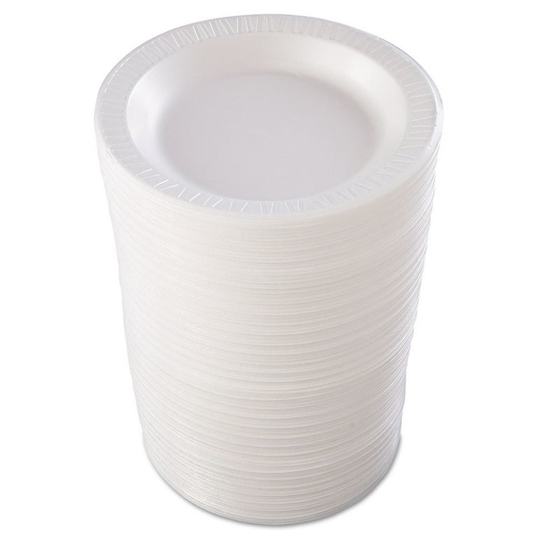 Dart® Quiet Classic® White XPS Laminated Foam Plate - 10 1/4, 3