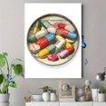 thumbnail image 4 of Qisvanset Vibrant Pill Capsule Canvas Wall Art 15.75x11.81 Inches, 4 of 8