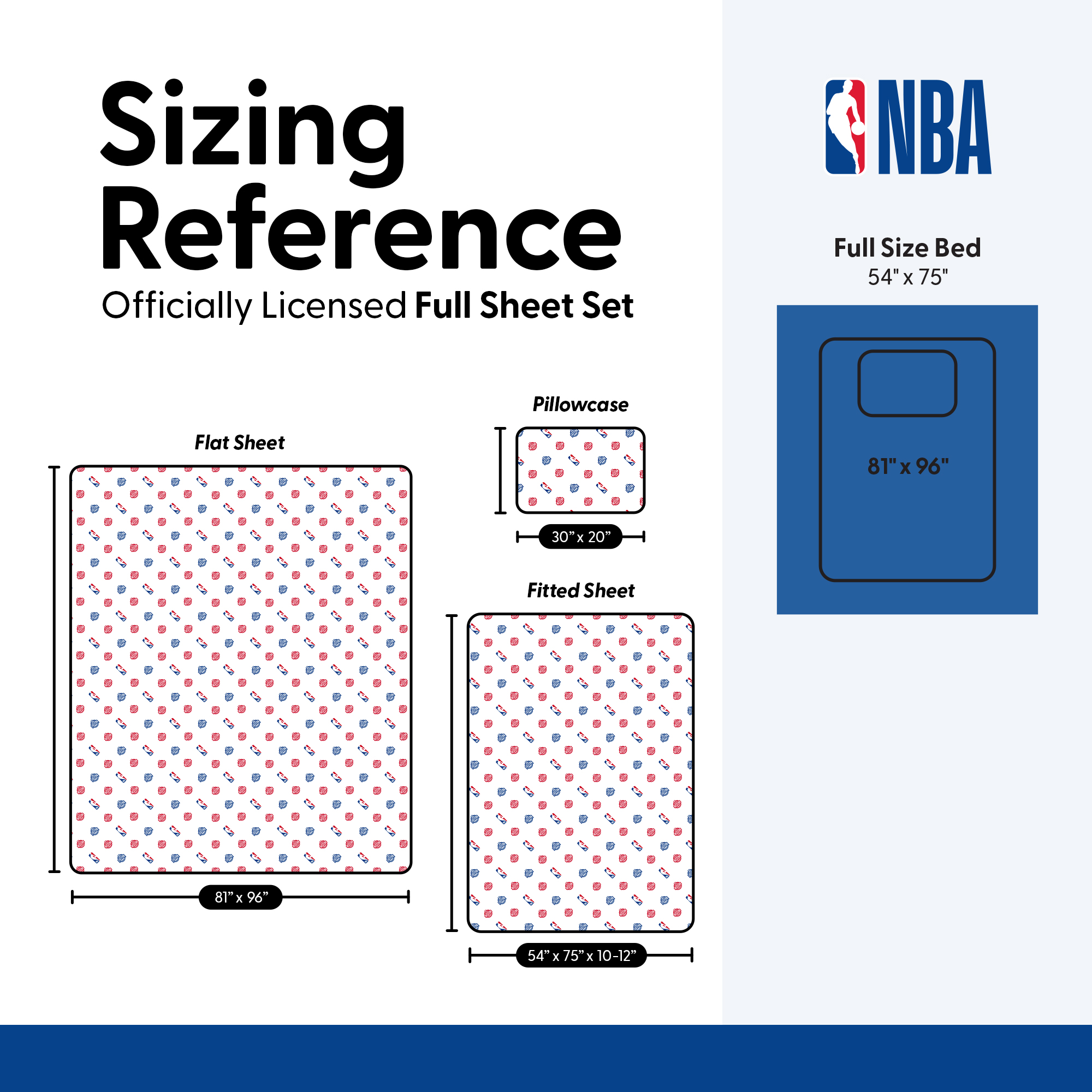 NBA Multi Team E W Split Full Sheet Set