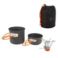 thumbnail image 1 of Camping Cooking Set Alumine Strong Bearing Food Grade Portable Stove Pot Set for Outdoor, 1 of 8