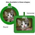 thumbnail image 7 of 2023 Picture Ornament, Magnetic Glitter with Photo Protector, Vertical, Green, 3-Pack, 7 of 7