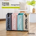 thumbnail image 7 of Caroeas Yoga Mat Storage Rack, 22’’ Large Yoga Mat Holder Accessories, Home Gym Equipment Storage Yoga Mats, Workout Equipment Organization with Wheels, White, 7 of 7
