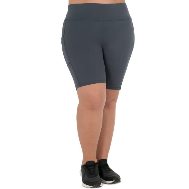 Athletic Works Women's Plus Size 9" High Waisted Active Media Pocket