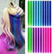 thumbnail image 1 of 20 piezas de extensiones de cabello de colores con clip para reflejos de fiesta, extensiones de cabello coloridas, postizos sintéticos rectos de 20 pulgadas (azul, azul oscuro, verde hierba, púrpura,, 1 of 5