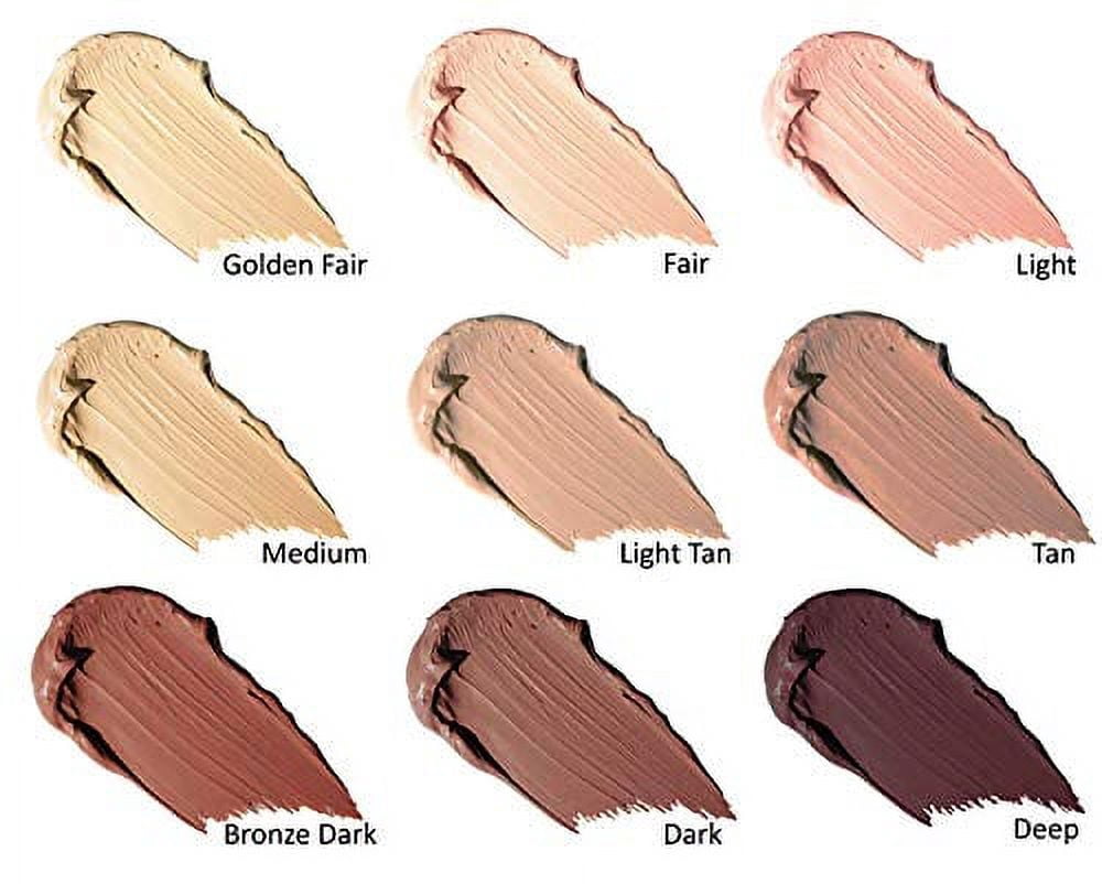 Dermaflage Waterproof Concealer Makeup, Full Coverage, Matte Finish, Color Match Pro, Covers Dark Circles & Tattoos, Light
