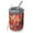 Red Orange Mushroom, variant on 12oz Coffee Tumblers Red Mushroom Leaf Black Pattern Stainless Steel Vacuum Insulated Travel Tumbler Coffee Cups Mug with Lid and Straw with Cleaning Brush for Cold & Hot Drinks