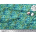 thumbnail image 2 of Soimoi Moss Georgette Fabric Tropical Leaves Fabric Prints by Yard 42 Inch Wide, 2 of 3