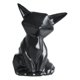 thumbnail image 1 of Estatuilla de zorro Cateissary cerámica mate decoración del hogar Negro S, 1 of 1